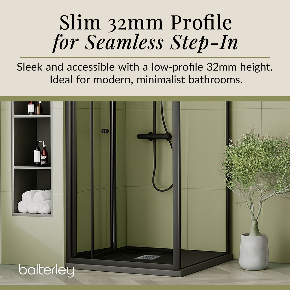 Premium Slimline Square Shower Tray - Choice of Size and Finish