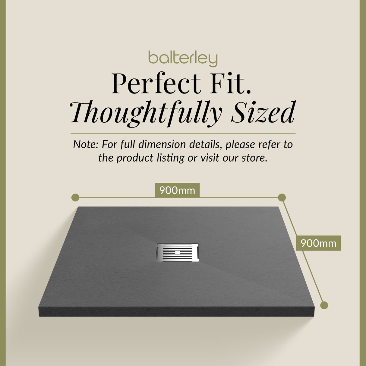 Premium Slimline Square Shower Tray - Choice of Size and Finish