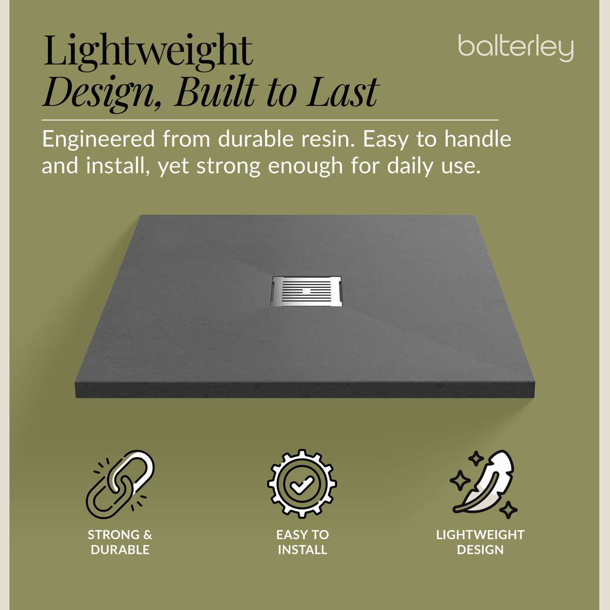 Premium Slimline Square Shower Tray - Choice of Size and Finish