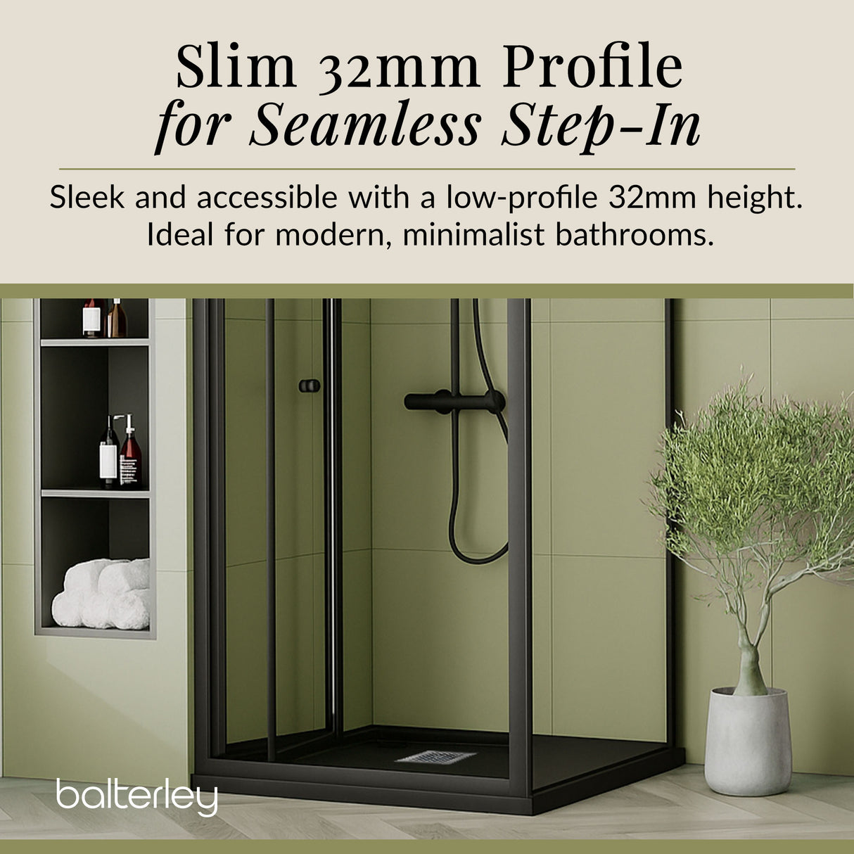 Premium Slimline Square Shower Tray - Choice of Size and Finish