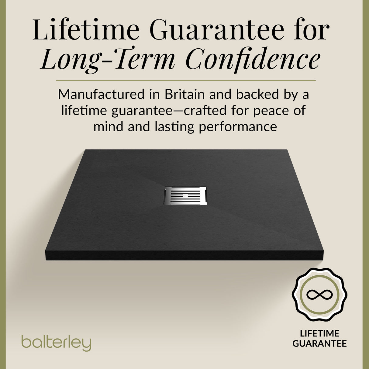 Premium Slimline Square Shower Tray - Choice of Size and Finish