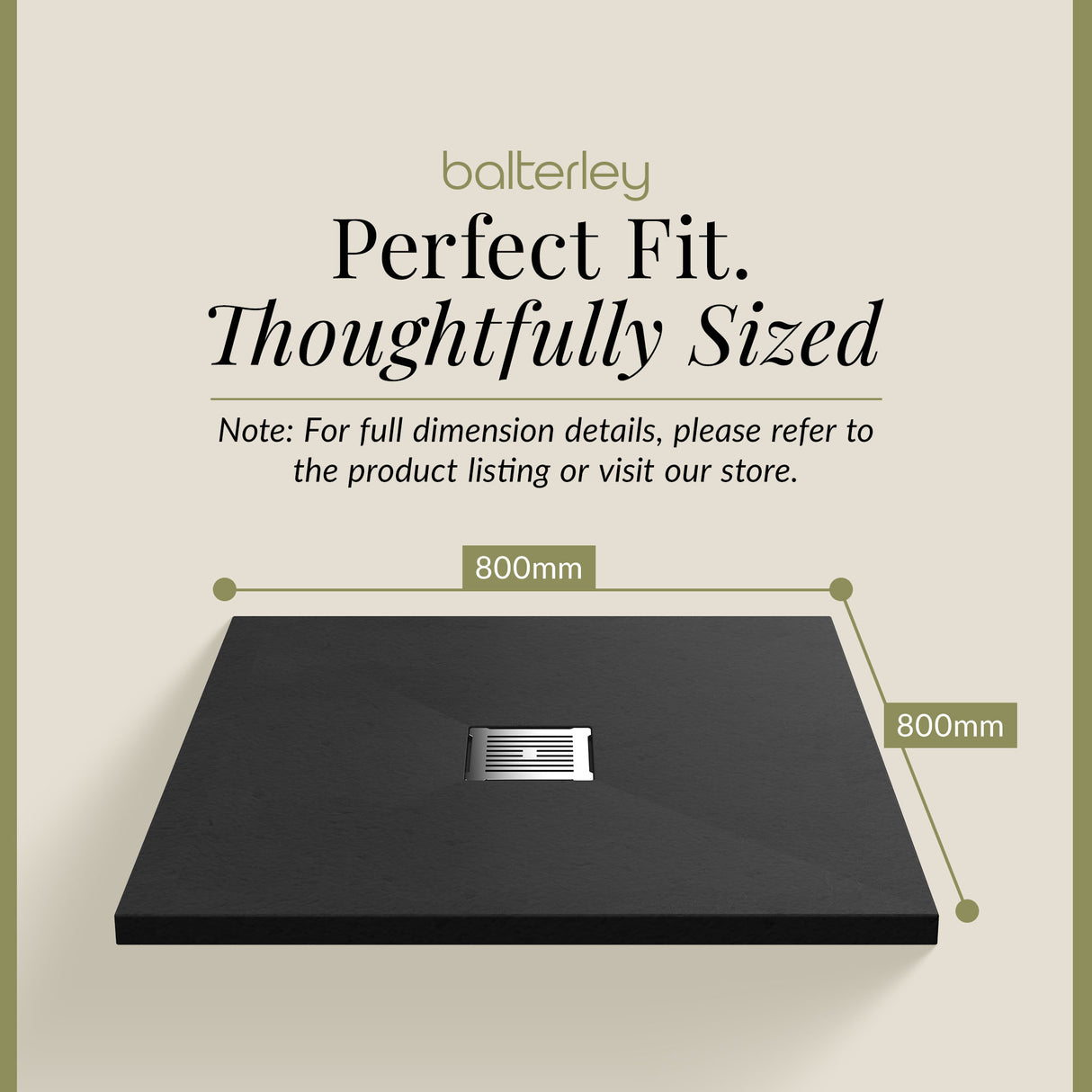 Premium Slimline Square Shower Tray - Choice of Size and Finish