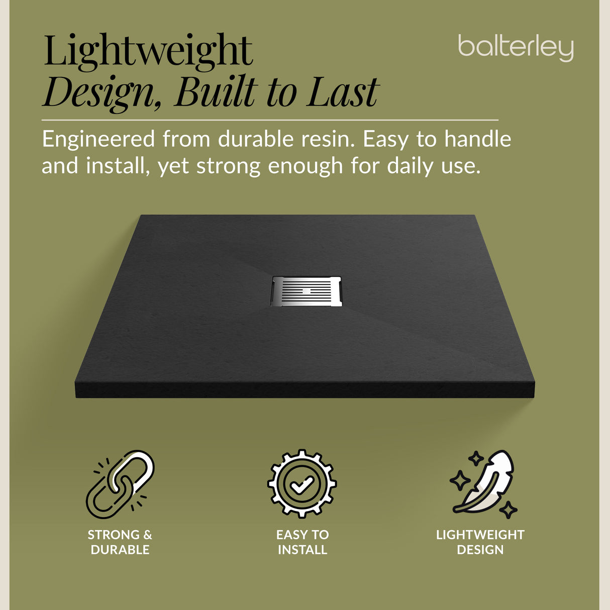 Premium Slimline Square Shower Tray - Choice of Size and Finish