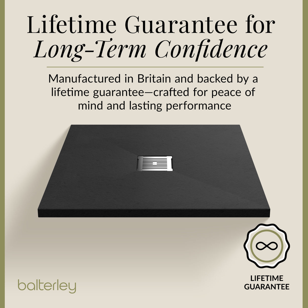 Premium Slimline Square Shower Tray - Choice of Size and Finish