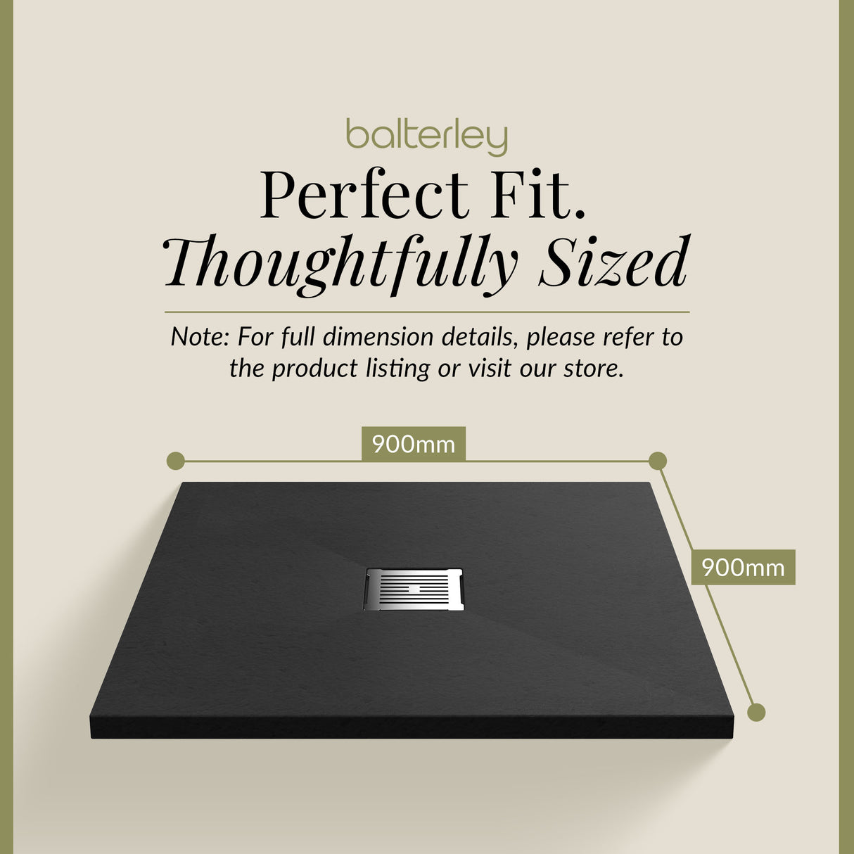 Premium Slimline Square Shower Tray - Choice of Size and Finish