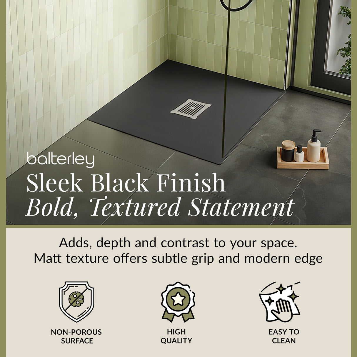 Premium Slimline Square Shower Tray - Choice of Size and Finish