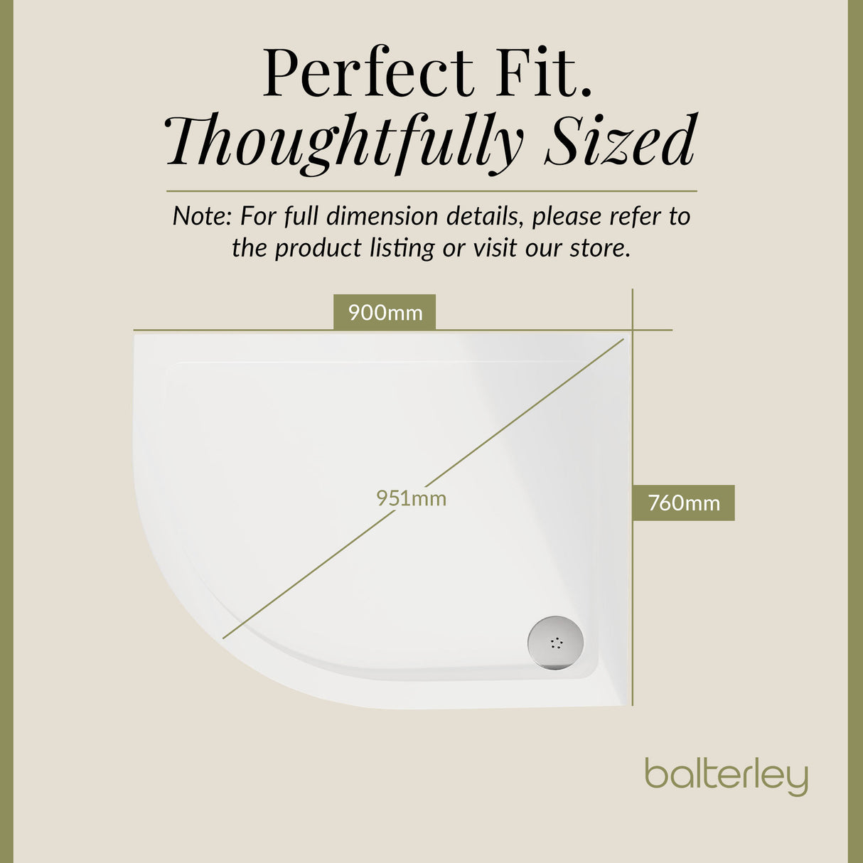 Modern Offset Quadrant Shower Tray - Left or Right Hand - Choice of Size and Finish