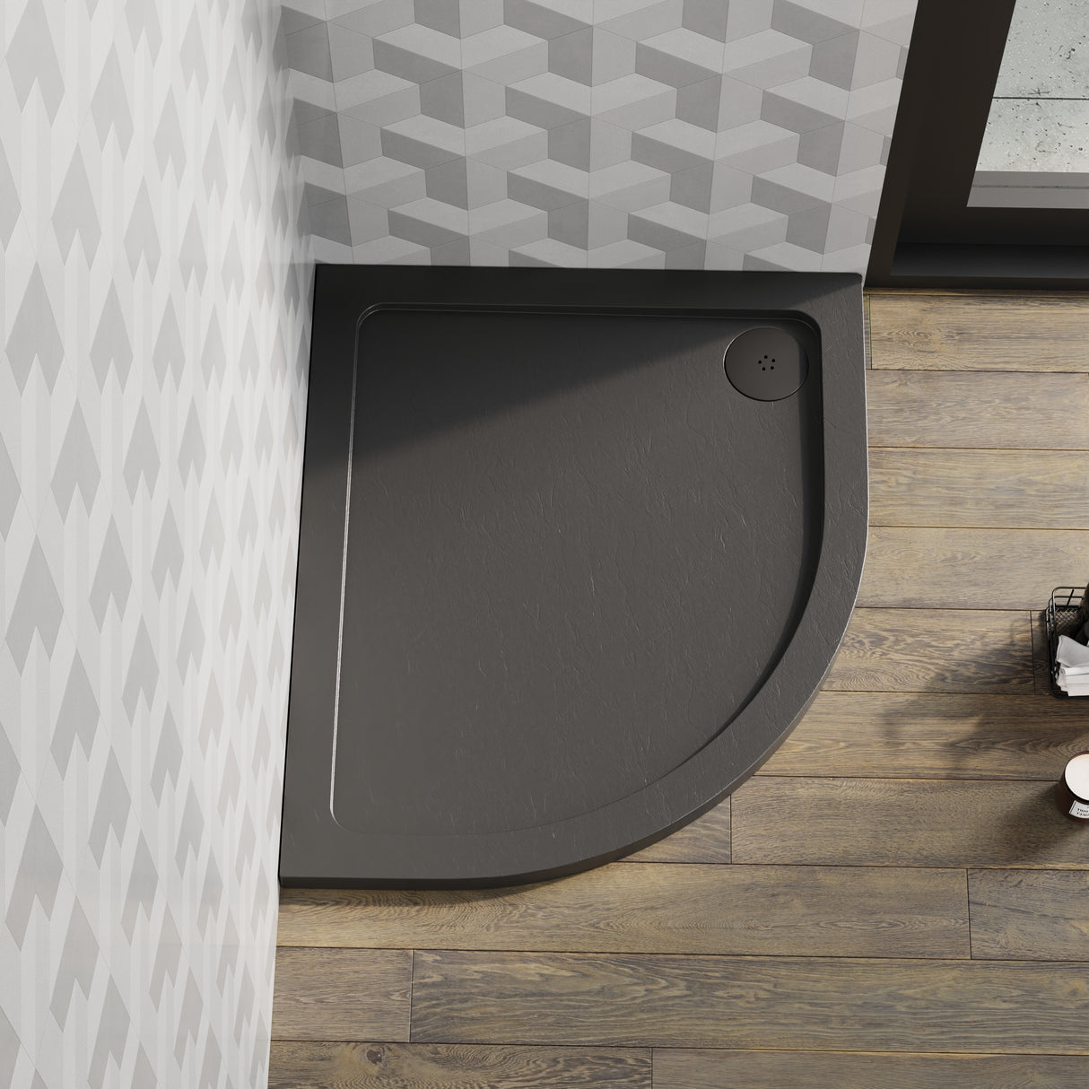 Modern Offset Quadrant Shower Tray - Left or Right Hand - Choice of Size and Finish