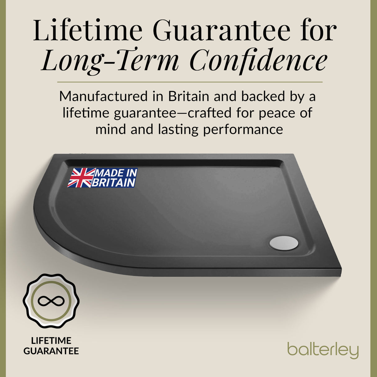 Modern Offset Quadrant Shower Tray - Left or Right Hand - Choice of Size and Finish