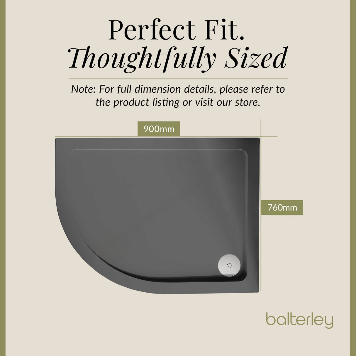 Modern Offset Quadrant Shower Tray - Left or Right Hand - Choice of Size and Finish