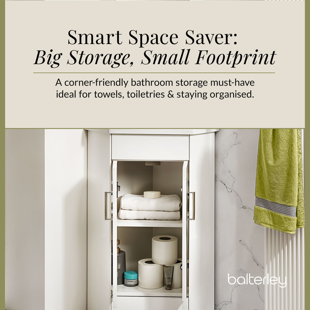 Gloss White Corner Bathroom Cloakroom Vanity Basin Unit - 1 or 2 Door Option