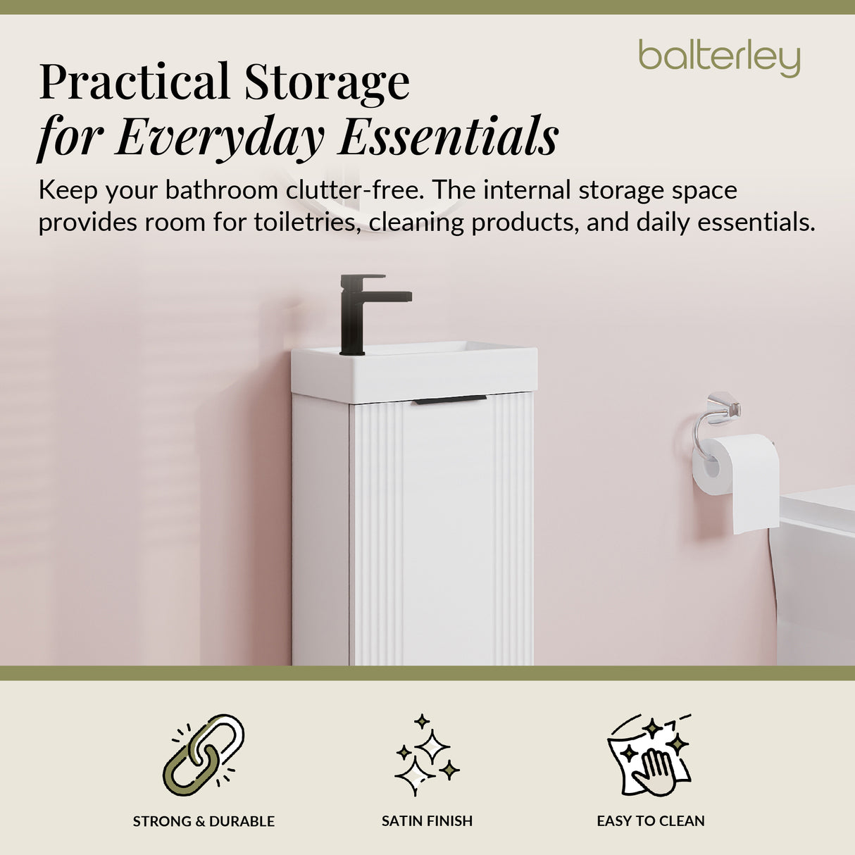 Retro Floor Standing Bathroom Cloakroom Vanity Basin Unit - Multiple Colours