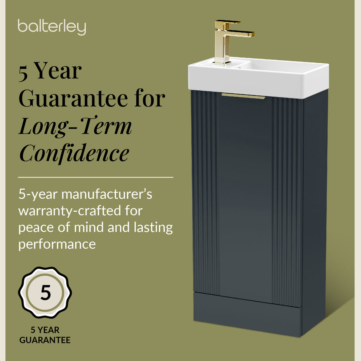 Retro Floor Standing Bathroom Cloakroom Vanity Basin Unit - Multiple Colours