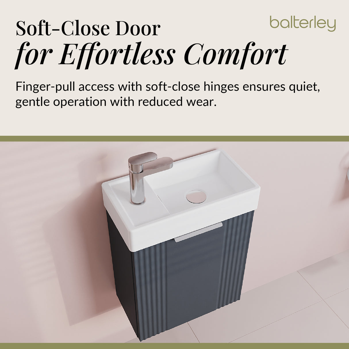 Retro Wall Hung Bathroom Cloakroom Vanity Basin Unit - Multiple Colours