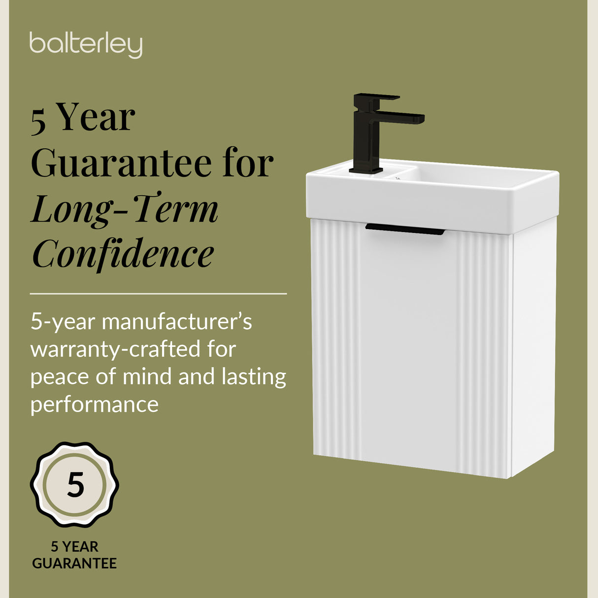 Retro Wall Hung Bathroom Cloakroom Vanity Basin Unit - Multiple Colours