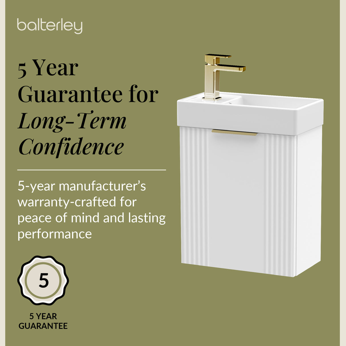 Retro Wall Hung Bathroom Cloakroom Vanity Basin Unit - Multiple Colours