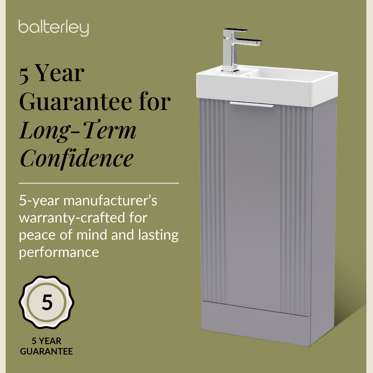 Retro Floor Standing Bathroom Cloakroom Vanity Basin Unit - Multiple Colours