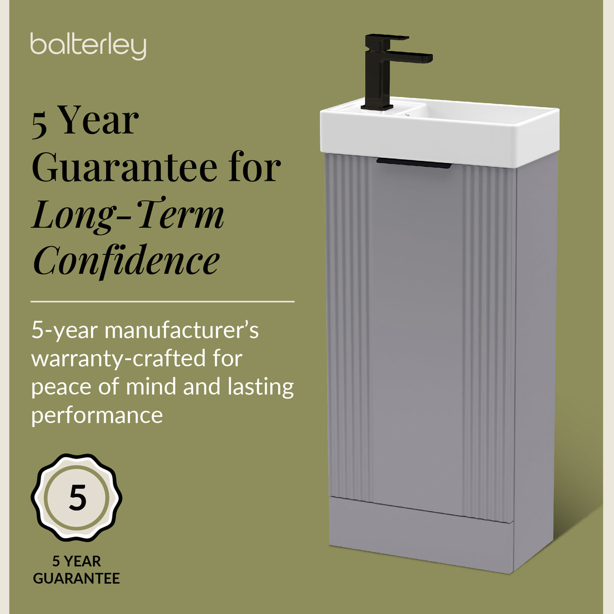 Retro Floor Standing Bathroom Cloakroom Vanity Basin Unit - Multiple Colours