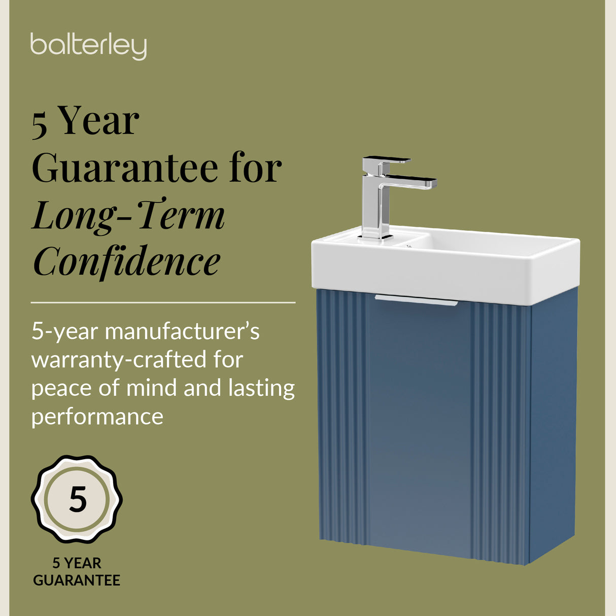 Retro Wall Hung Bathroom Cloakroom Vanity Basin Unit - Multiple Colours