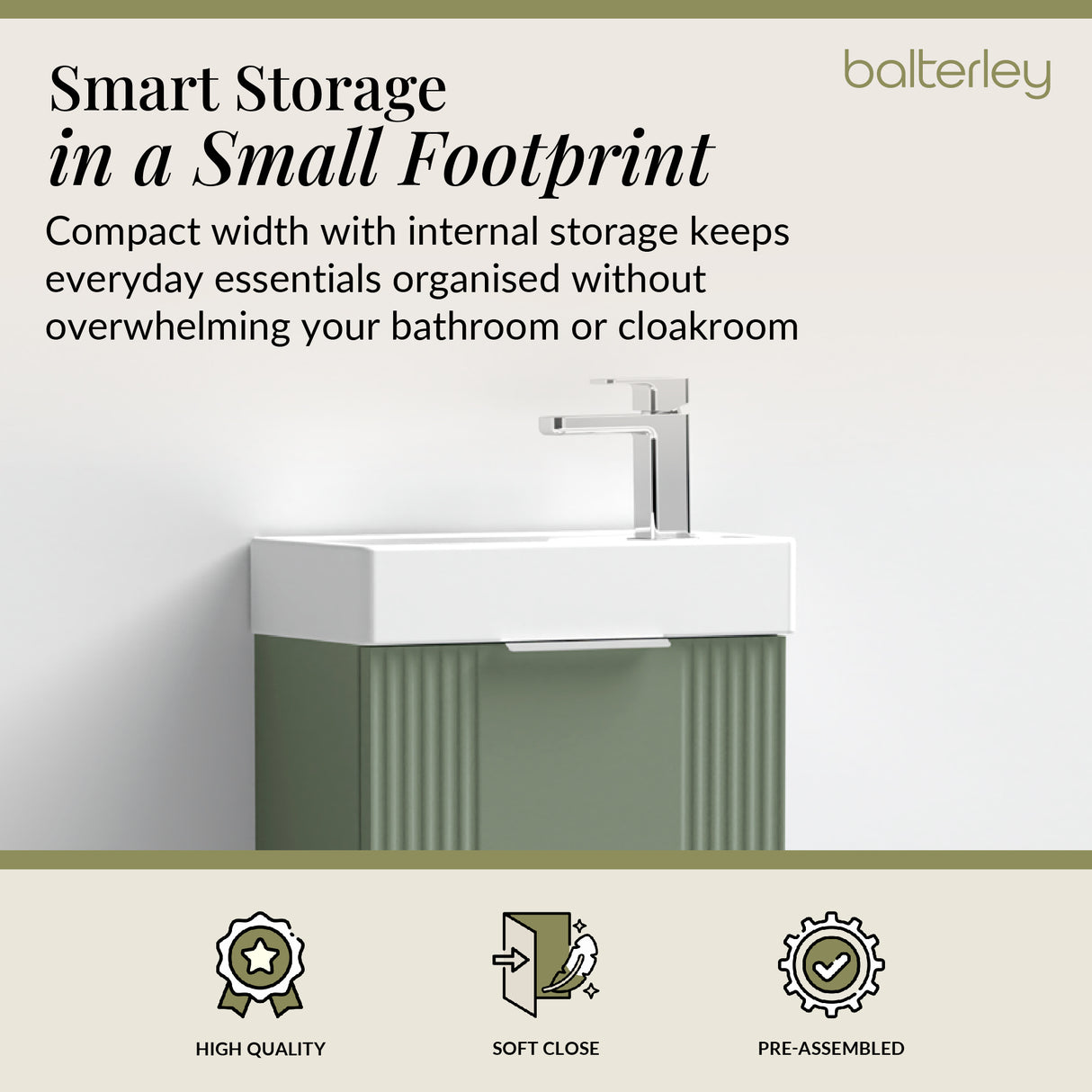 Retro Floor Standing Bathroom Cloakroom Vanity Basin Unit - Multiple Colours