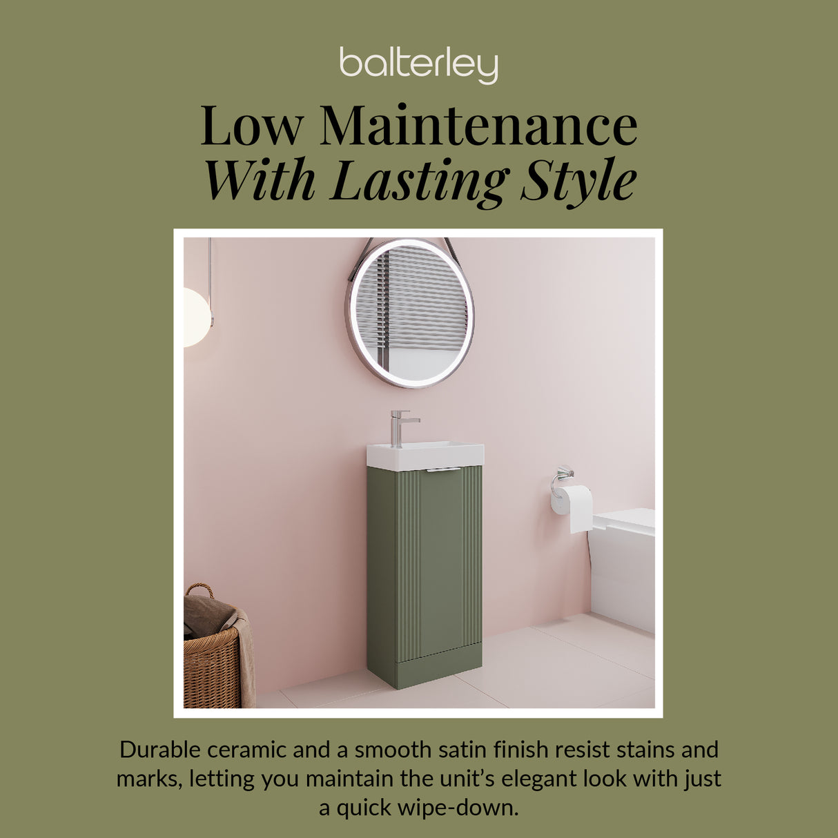 Retro Floor Standing Bathroom Cloakroom Vanity Basin Unit - Multiple Colours