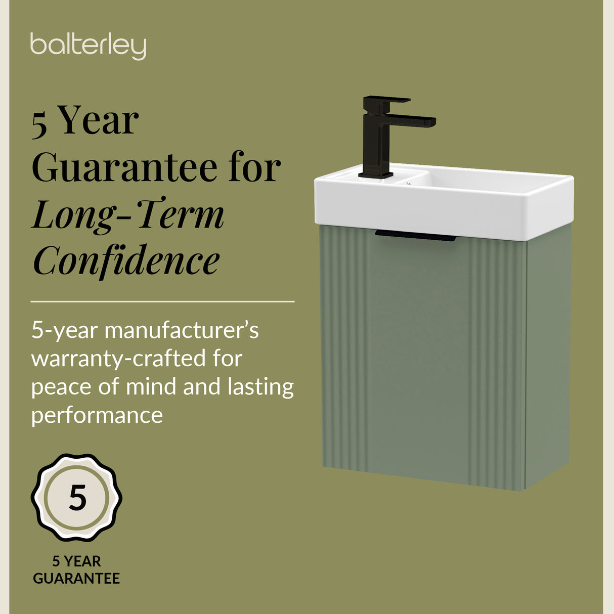 Retro Wall Hung Bathroom Cloakroom Vanity Basin Unit - Multiple Colours