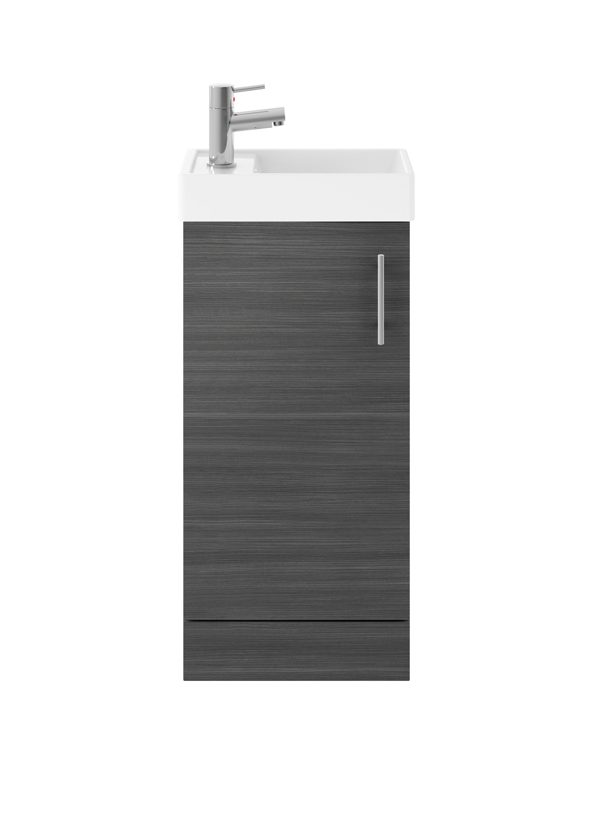 Compact Cloakroom Vanity Basin Unit, 400mm - Choice of Mount Type, Colour and Handle Finish