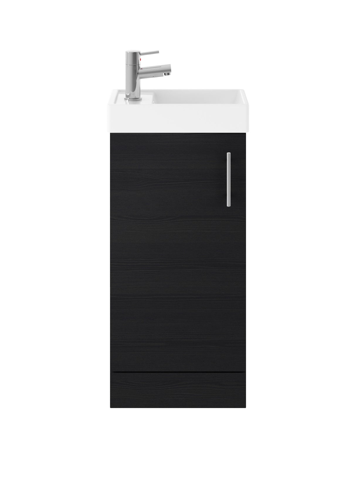 Compact Cloakroom Vanity Basin Unit, 400mm - Choice of Mount Type, Colour and Handle Finish