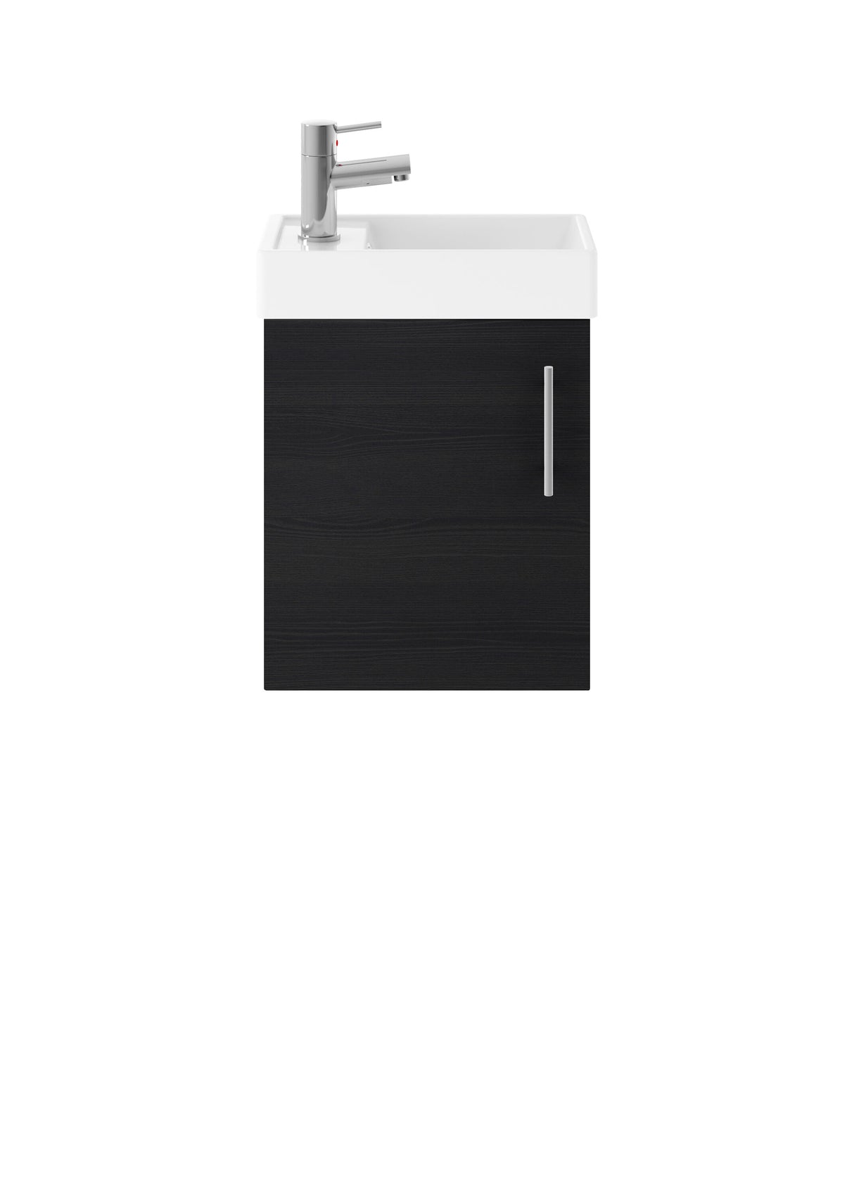 Compact Cloakroom Vanity Basin Unit, 400mm - Choice of Mount Type, Colour and Handle Finish