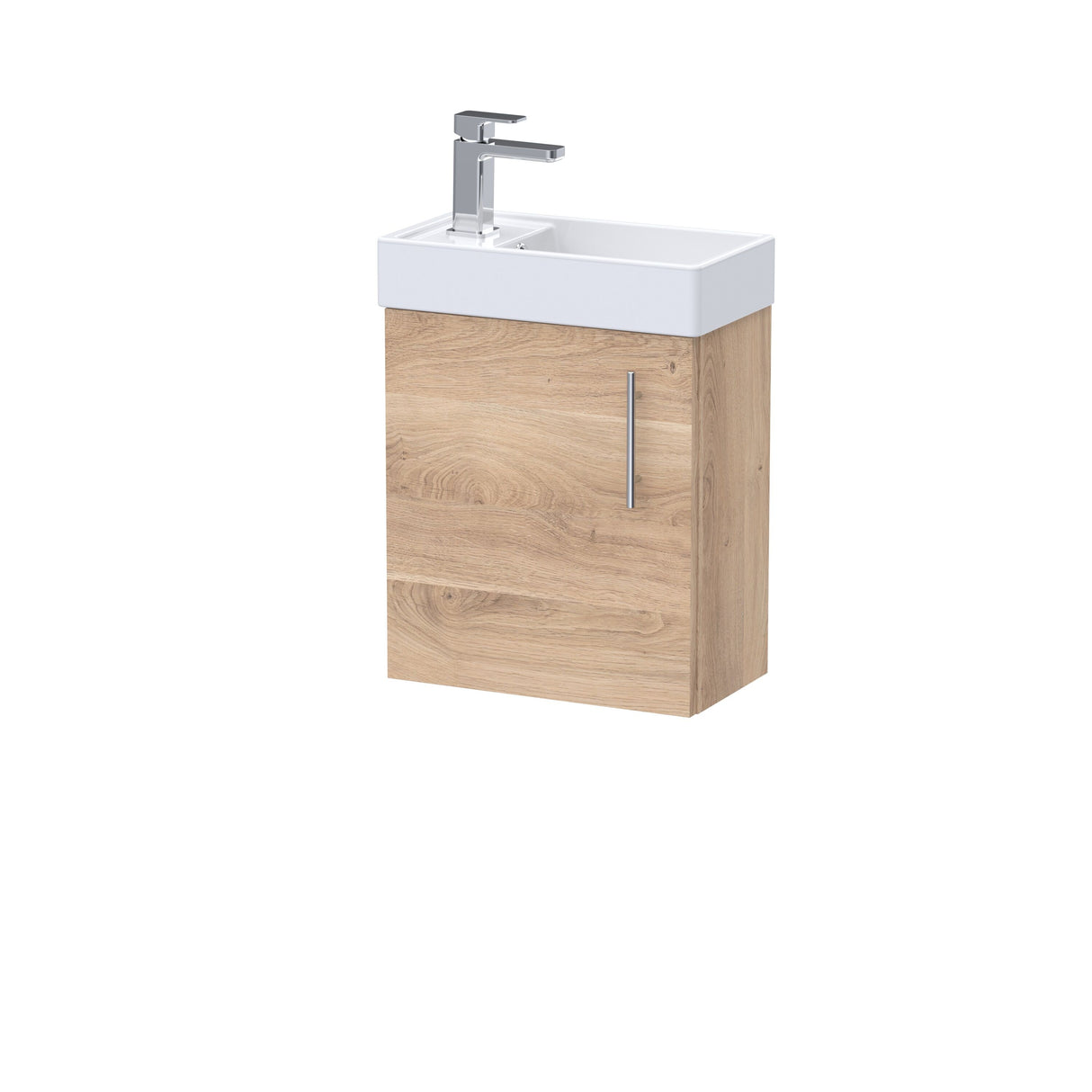Compact Cloakroom Vanity Basin Unit, 400mm - Choice of Mount Type, Colour and Handle Finish