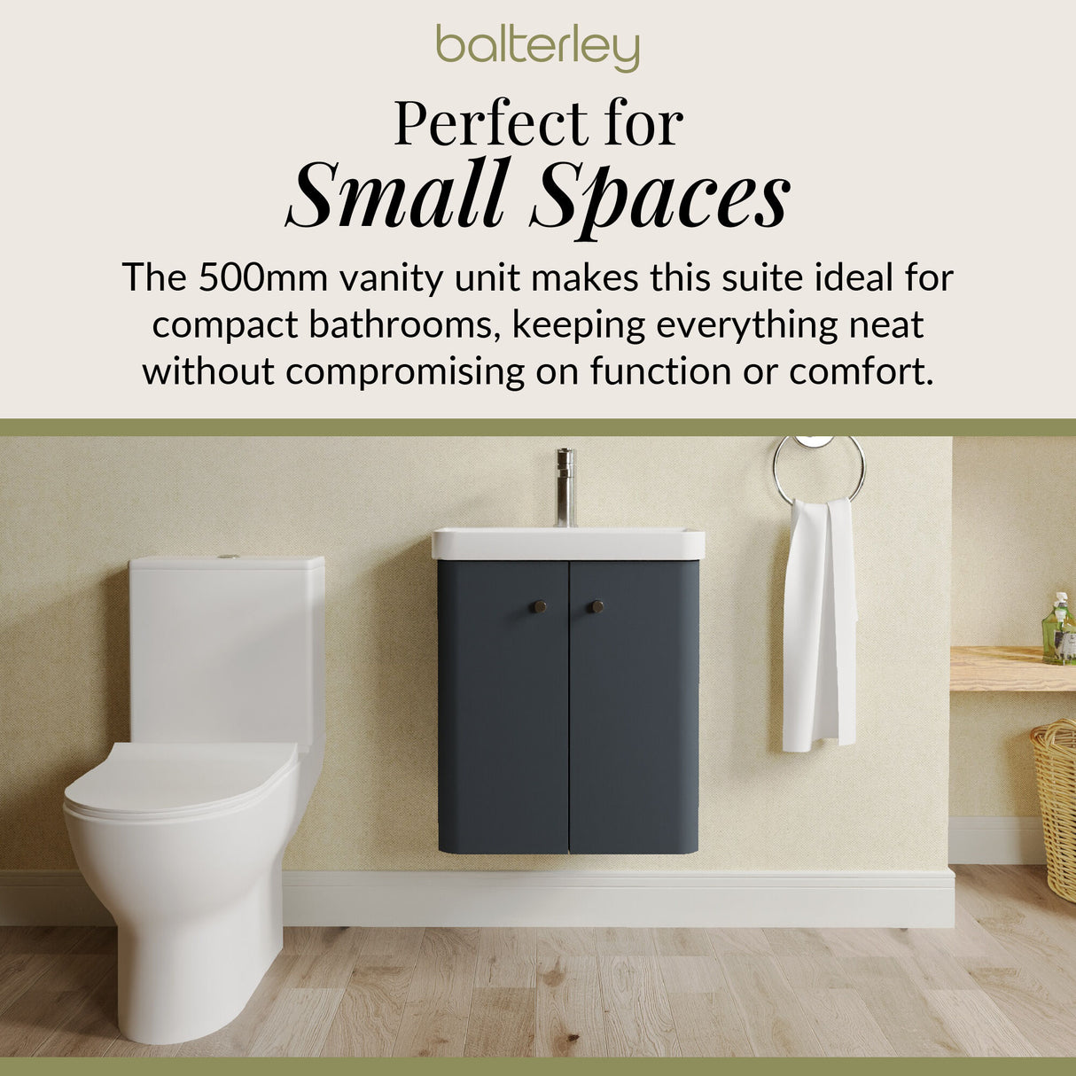 Curve Cloakroom Set - Wall Hung Vanity Basin Unit, Toilet and Mono Basin Mixer Tap