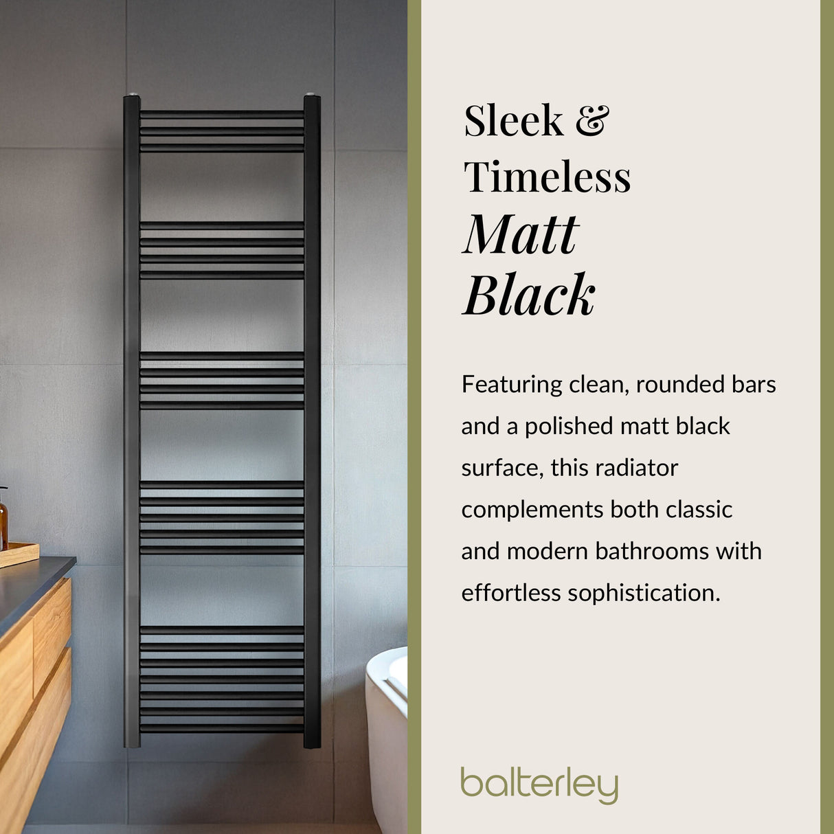 Straight Heated Rail Dual Fuel Towel Warmer, W: 400mm – Choice of Size & Finish