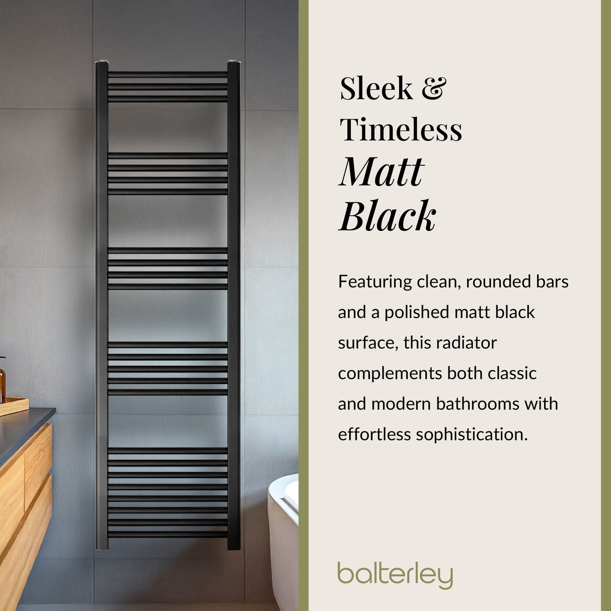 Straight Heated Rail Dual Fuel Towel Warmer, W: 400mm – Choice of Size & Finish