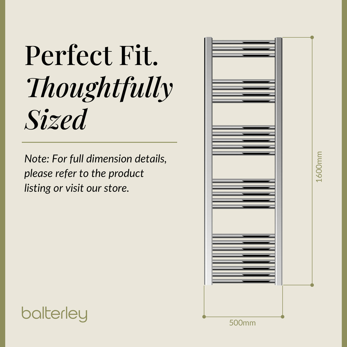 Straight Heated Rail Dual Fuel Towel Warmer, W: 400mm – Choice of Size & Finish