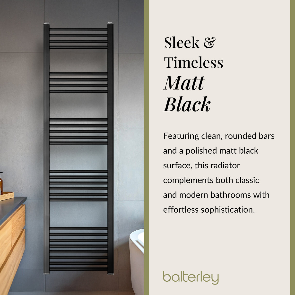 Straight Heated Rail Dual Fuel Towel Warmer, W: 400mm – Choice of Size & Finish