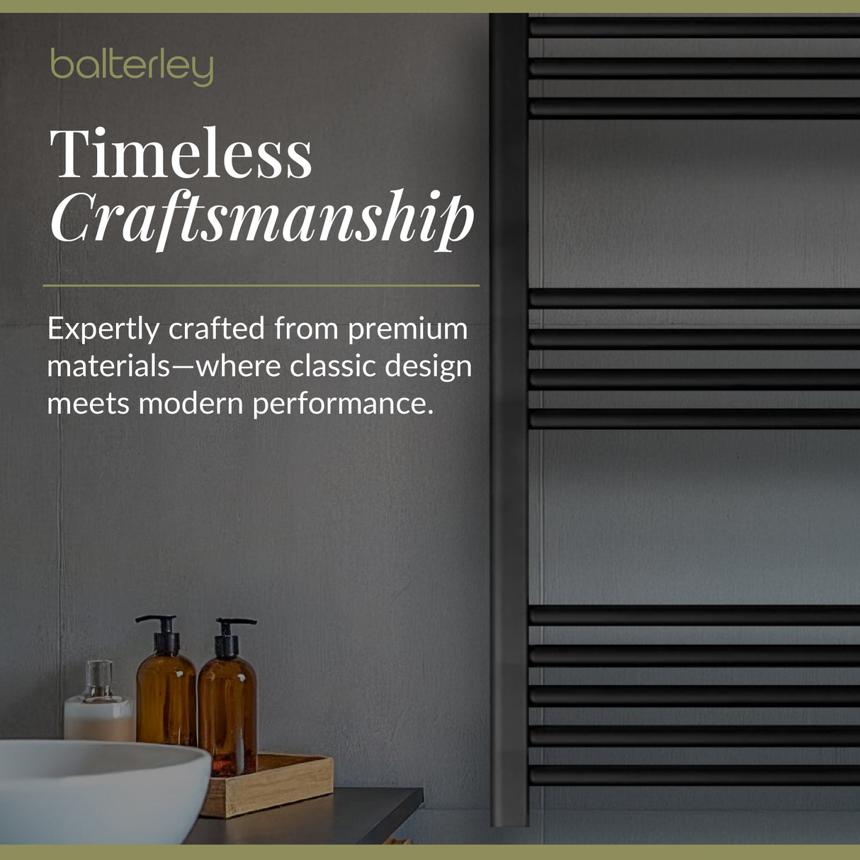 Straight Heated Heated Towel Rail Radiator, W: 600mm - Choice of Height and Finish