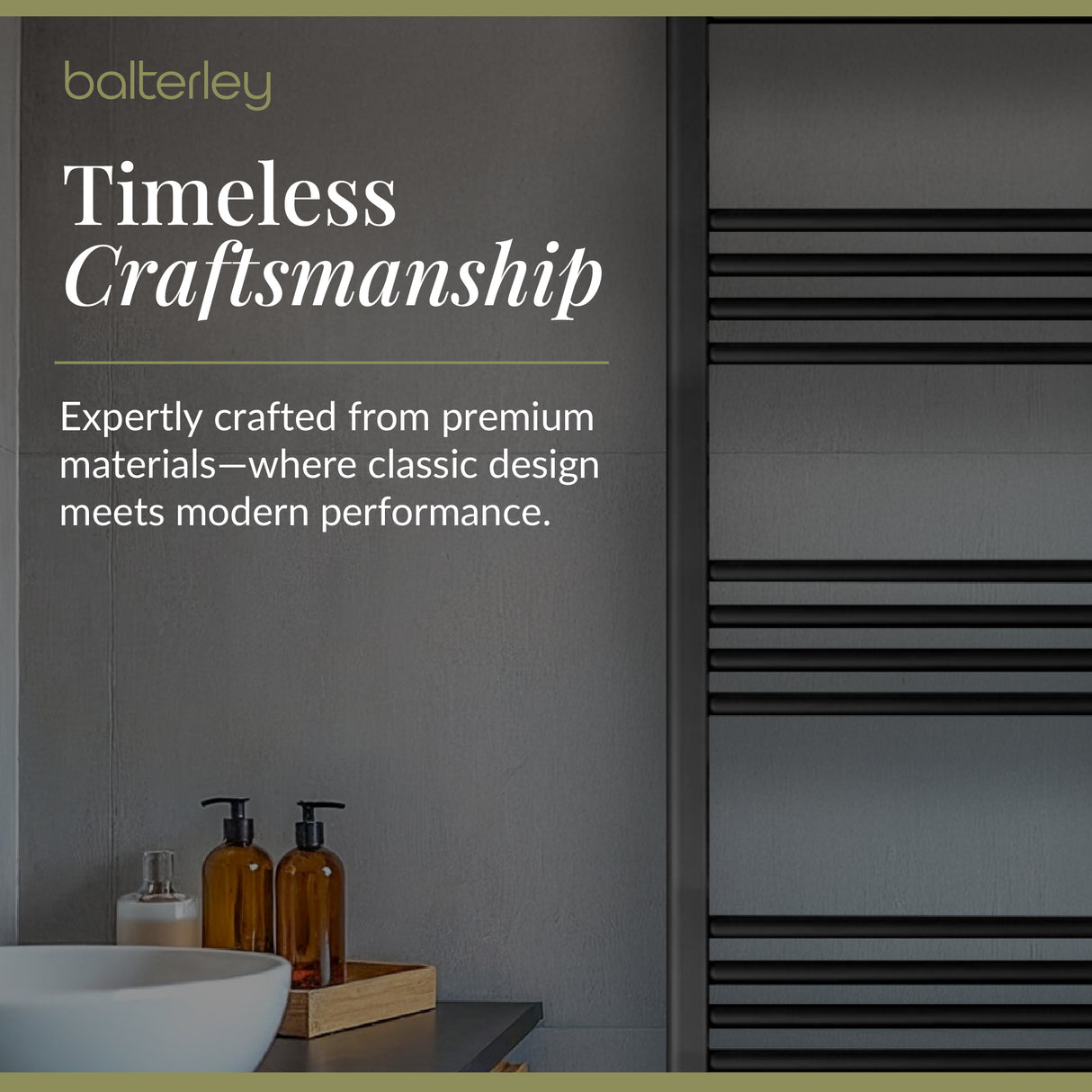 Straight Heated Heated Towel Rail Radiator, W: 600mm - Choice of Height and Finish