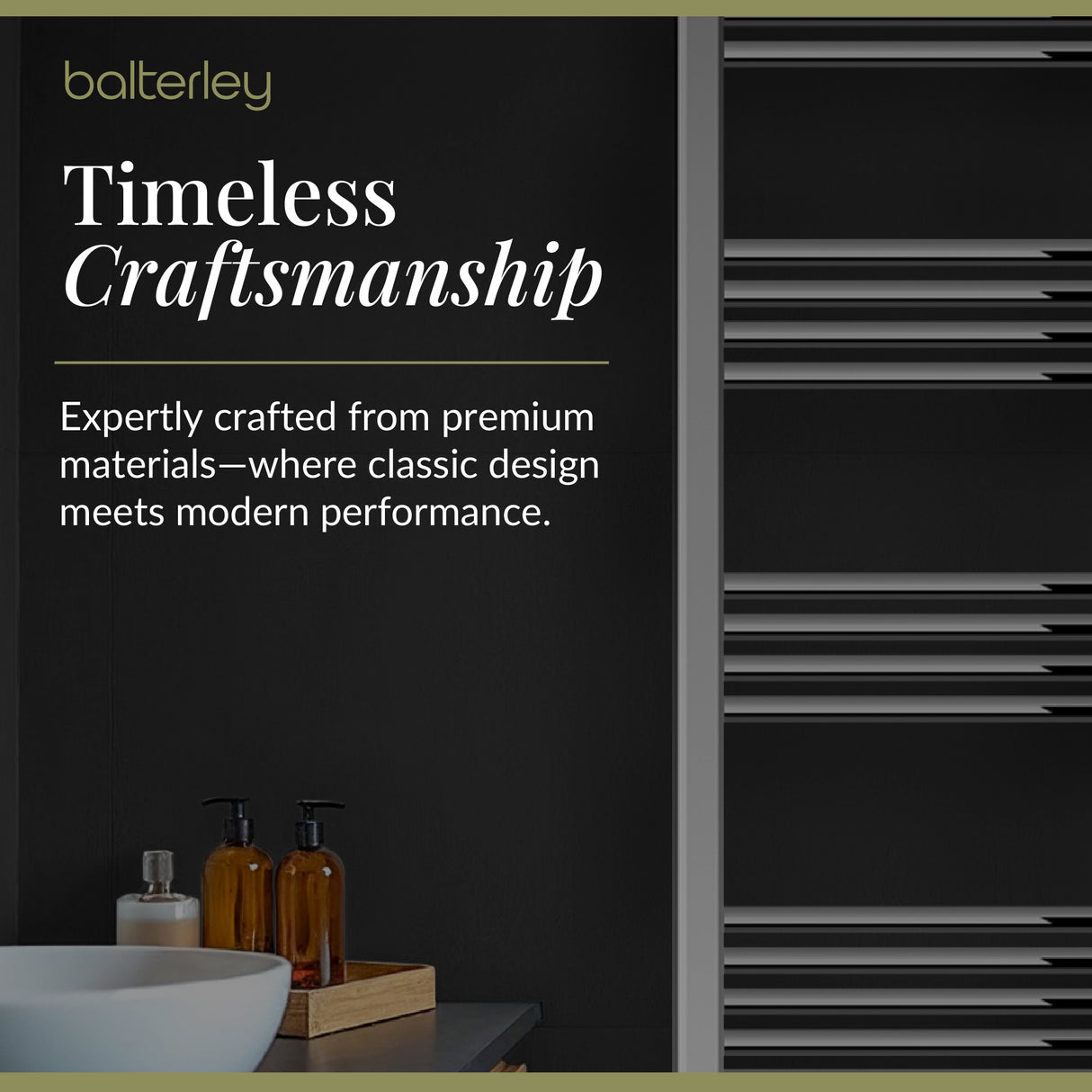 Straight Heated Heated Towel Rail Radiator, W: 600mm - Choice of Height and Finish