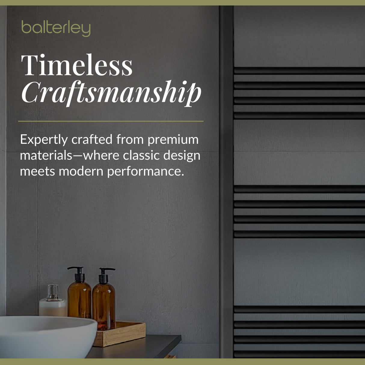 Straight Heated Heated Towel Rail Radiator, W: 600mm - Choice of Height and Finish