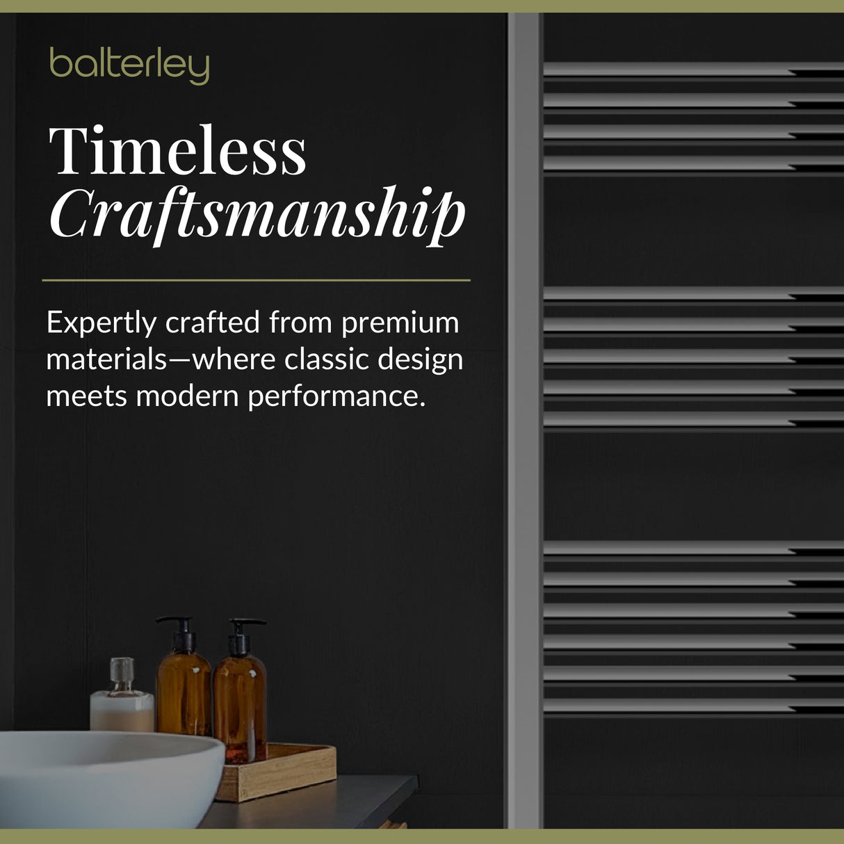 Straight Heated Heated Towel Rail Radiator, W: 600mm - Choice of Height and Finish