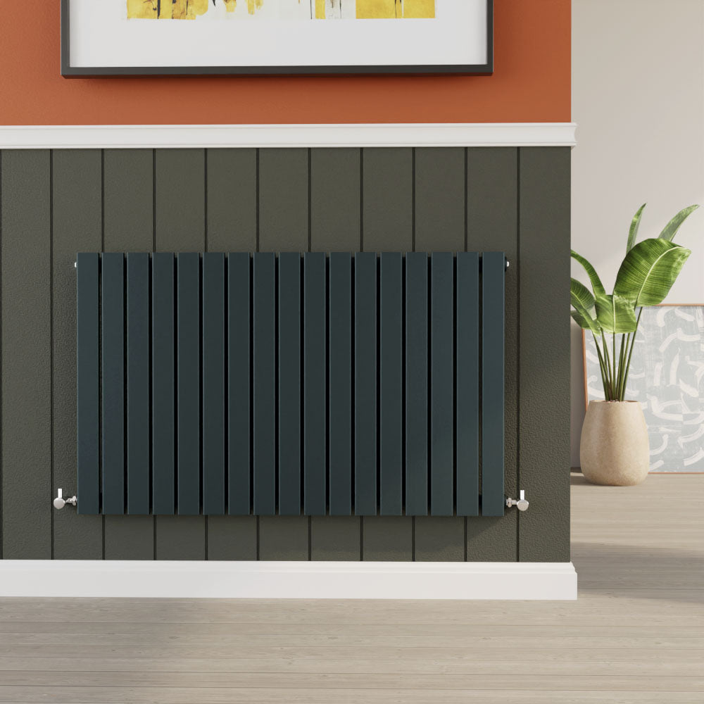 Contemporary Square Horizontal Double Panel Radiator - Choice of Size and Colour