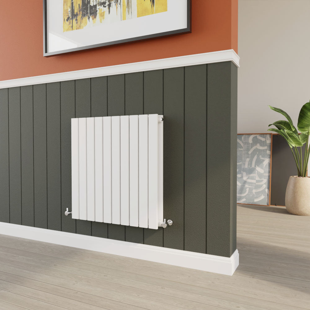 Contemporary Square Horizontal Double Panel Radiator - Choice of Size and Colour