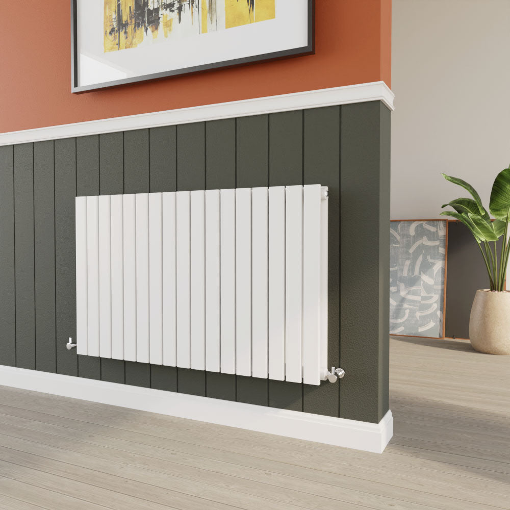 Contemporary Square Horizontal Double Panel Radiator - Choice of Size and Colour