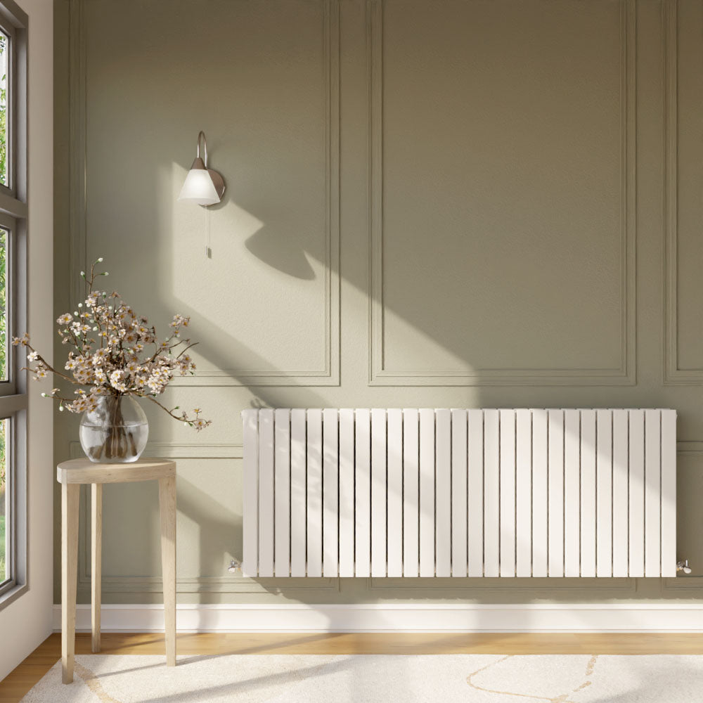 Contemporary Square Horizontal Double Panel Radiator - Choice of Size and Colour
