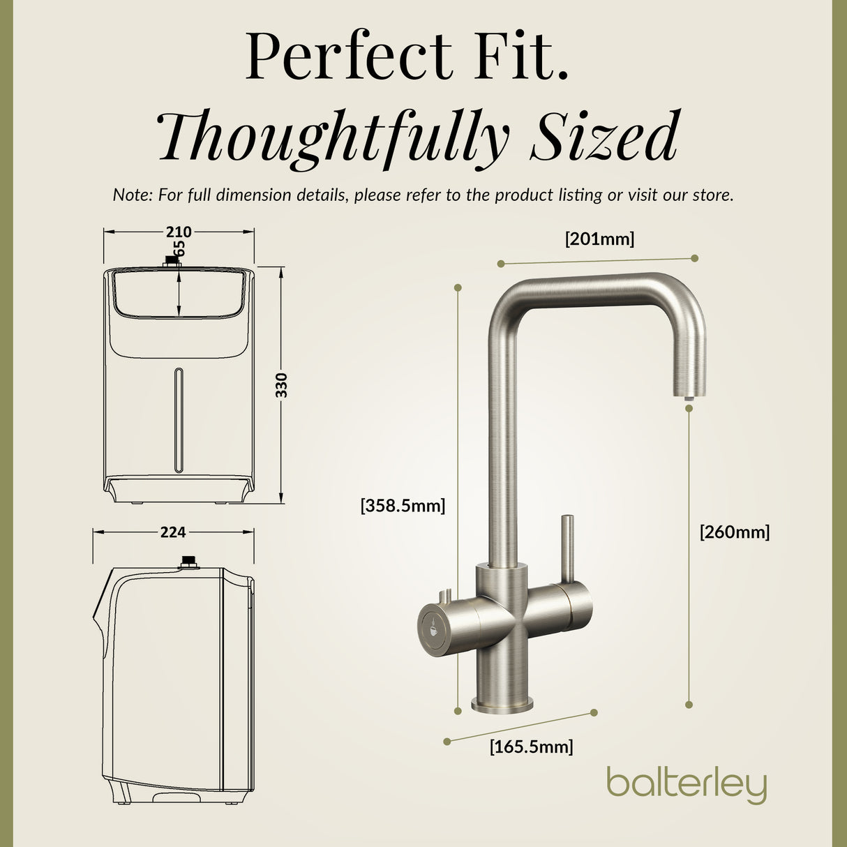 3 in 1 Boiling Water Tap Kit - Instant Hot Water Tap with Dual Lever Handles,Tank and Filter in a range of finishes