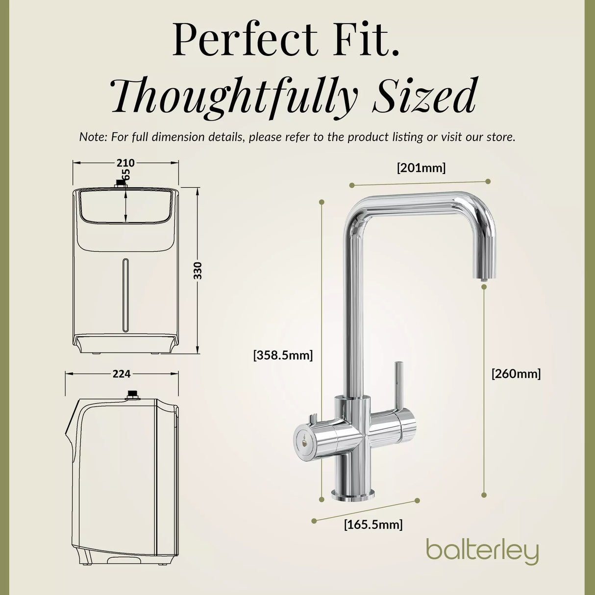 3 in 1 Boiling Water Tap Kit - Instant Hot Water Tap with Dual Lever Handles,Tank and Filter in a range of finishes