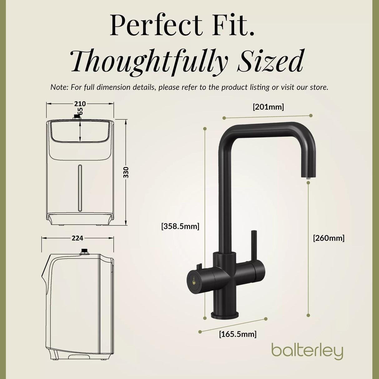 3 in 1 Boiling Water Tap Kit - Instant Hot Water Tap with Dual Lever Handles,Tank and Filter in a range of finishes