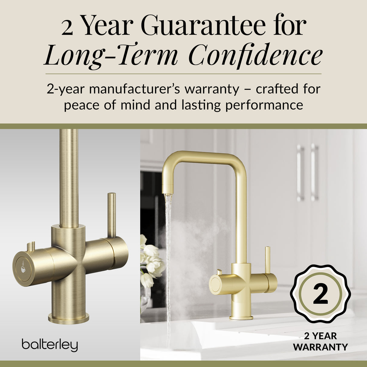 3 in 1 Boiling Water Tap Kit - Instant Hot Water Tap with Dual Lever Handles,Tank and Filter in a range of finishes
