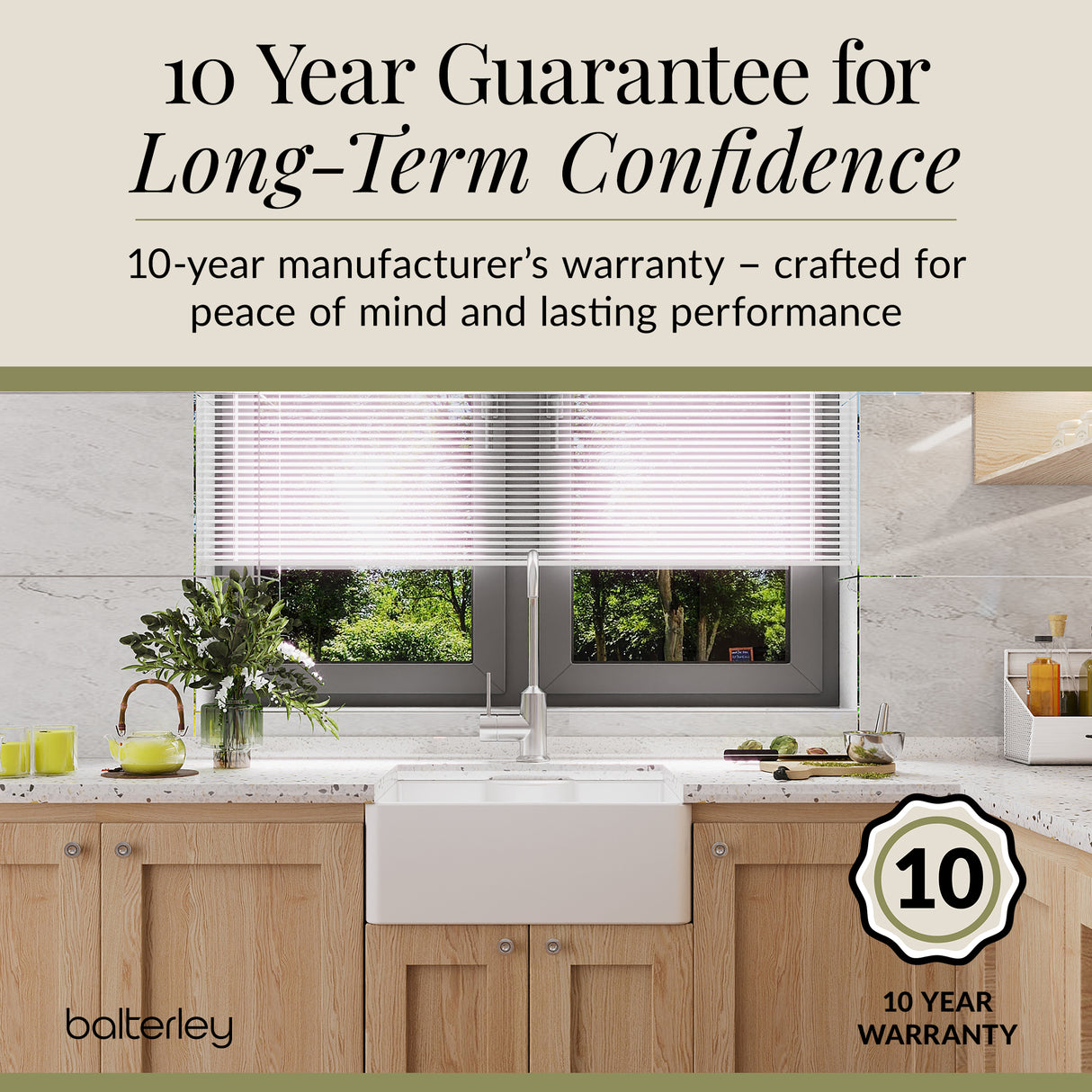 Single Bowl Butler Kitchen Sink - Variety of Sizes and Features Available