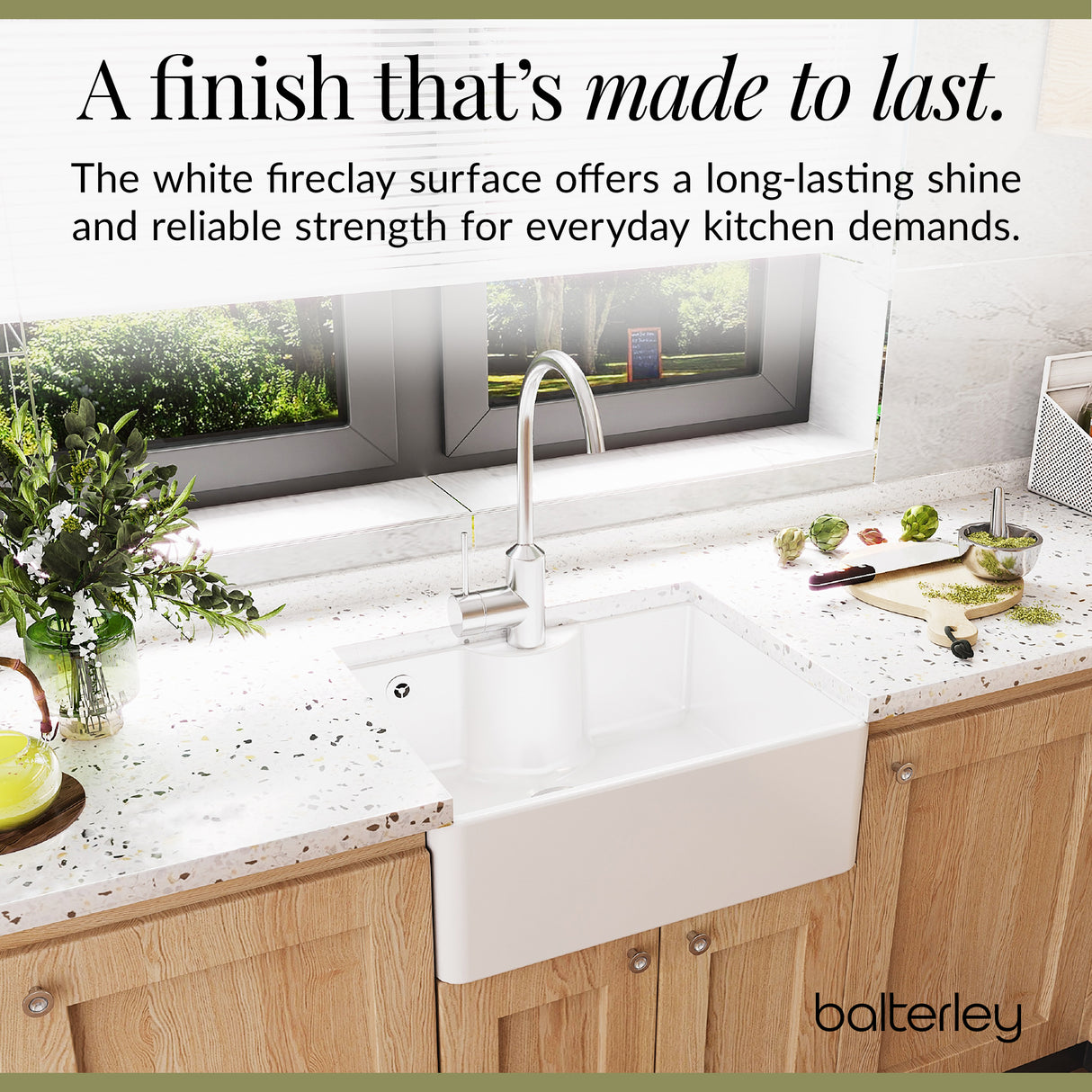 Single Bowl Butler Kitchen Sink - Variety of Sizes and Features Available